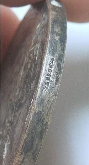 法国1911年 玛丽安娜女神高浮雕精制大镀银章 40MM