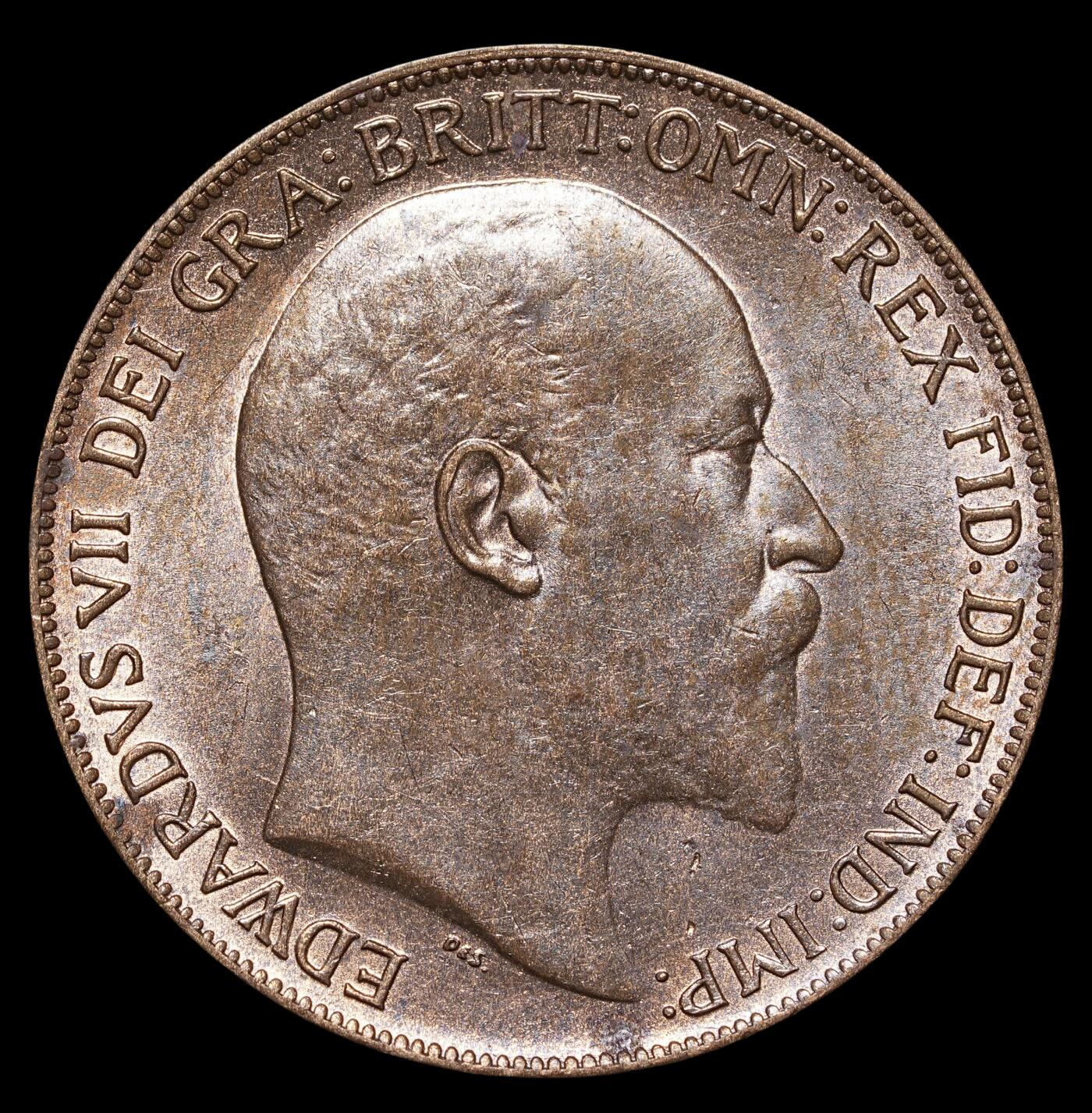 修遠堂世界钱币第四十一期 全场包邮 带光1909年英国1便士铜币