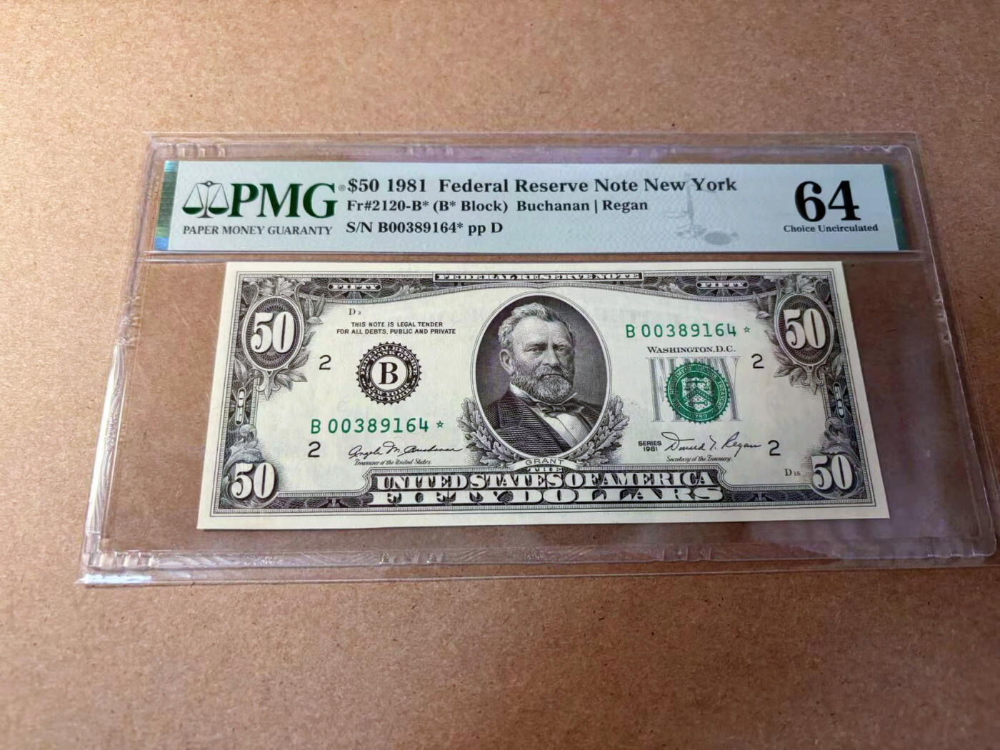 【Blue Auction】✨世界纸币精拍第552期【精】 【补号】美国 1981年50美金 PMG64