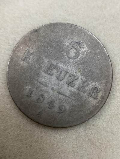 康怡轩钱币【世界各国流通币专场】第282期 - 1849 奥地利 6克鲁泽