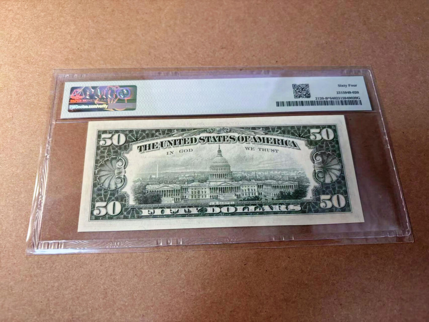 【Blue Auction】✨世界纸币精拍第552期【精】 【补号】美国 1981年50美金 PMG64