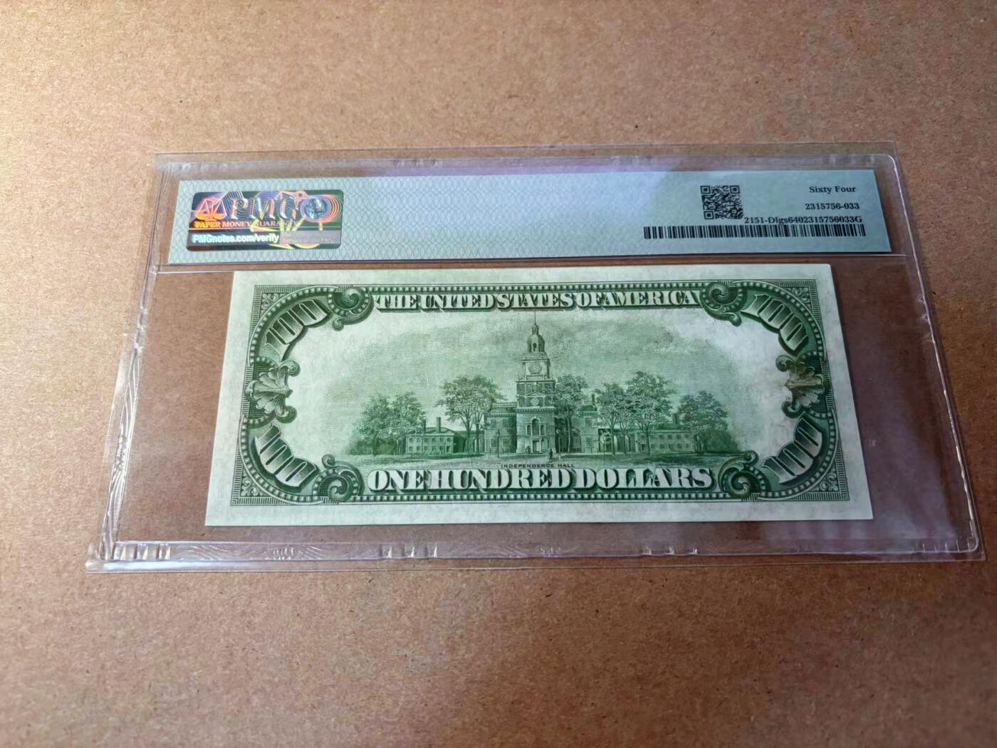 【Blue Auction】✨世界纸币精拍第552期【精】 美国 1928A 克利夫兰版 100美金 PMG64