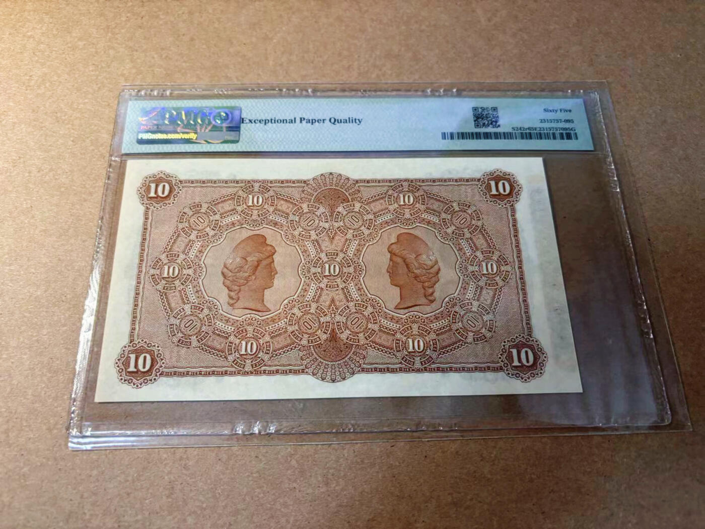【Blue Auction】✨世界纸币精拍第552期【精】 乌拉圭 1883年10比索 BWC出品 哥伦布 PMG65EPQ 