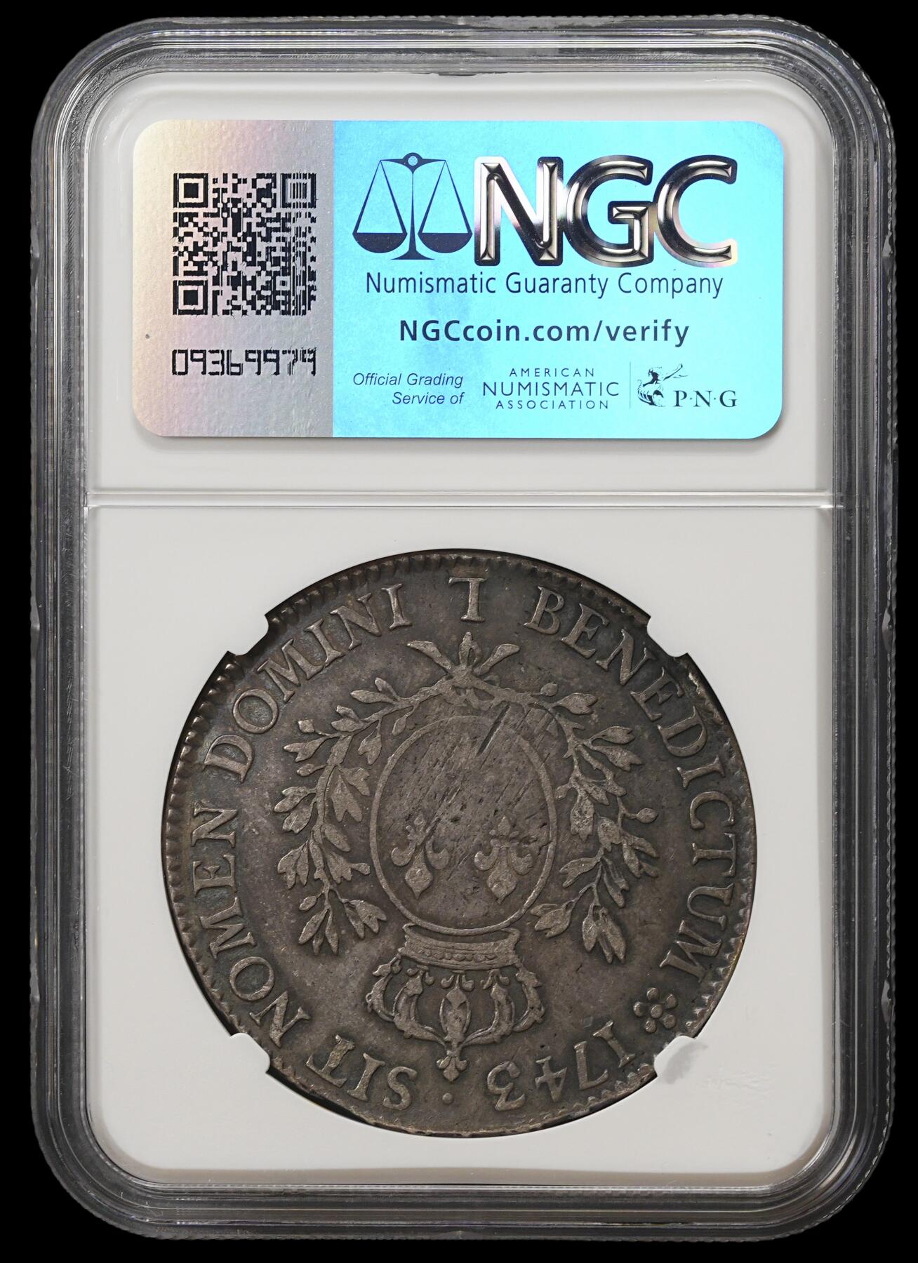 修遠堂世界钱币第四十一期 全场包邮 NGC VF35 1743年法国1埃居大银币 路易十五 L厂铭
