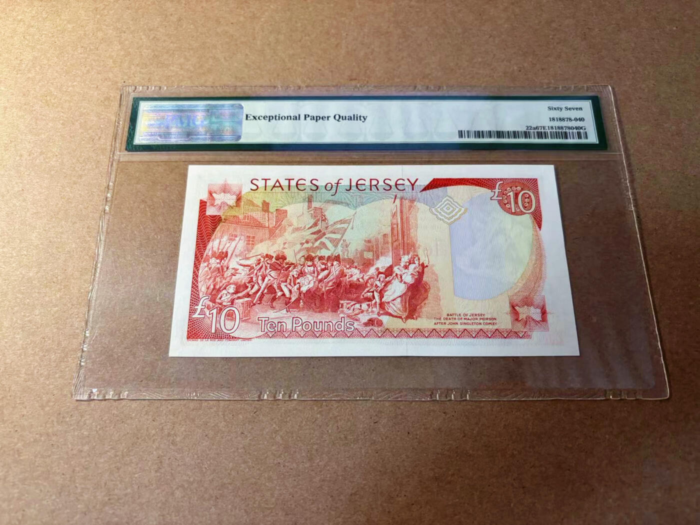 【Blue Auction】✨世界纸币精拍第552期【精】 【109小号】泽西 1993年10镑 女王 PMG67EPQ 高分 