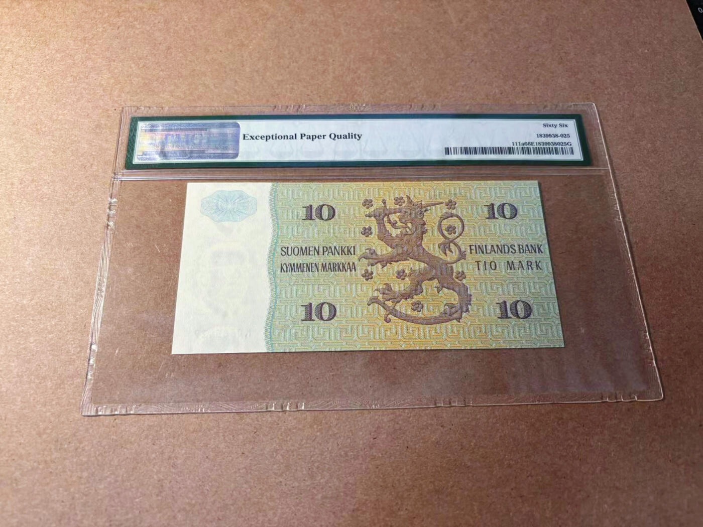 【Blue Auction】✨世界纸币精拍第552期【精】 芬兰 1980年10马克 PMG66EPQ 