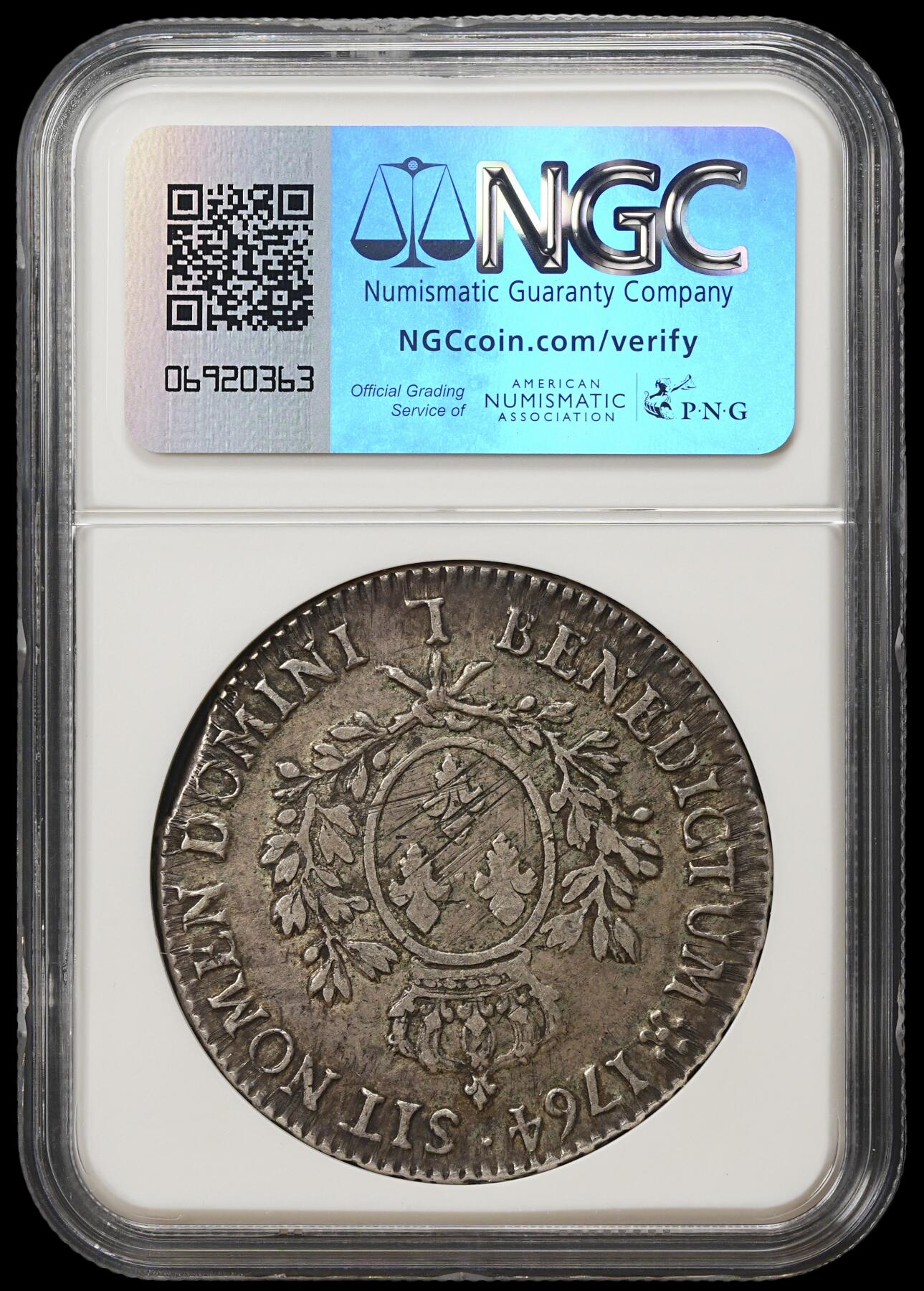 修遠堂世界钱币第四十一期 全场包邮 NGC VF35 1764年法国1埃居大银币 路易十五 L厂铭