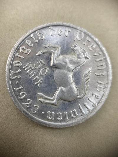康怡轩钱币【世界各国流通币专场】第229期  - 1923 德国 威斯特法伦 50马克