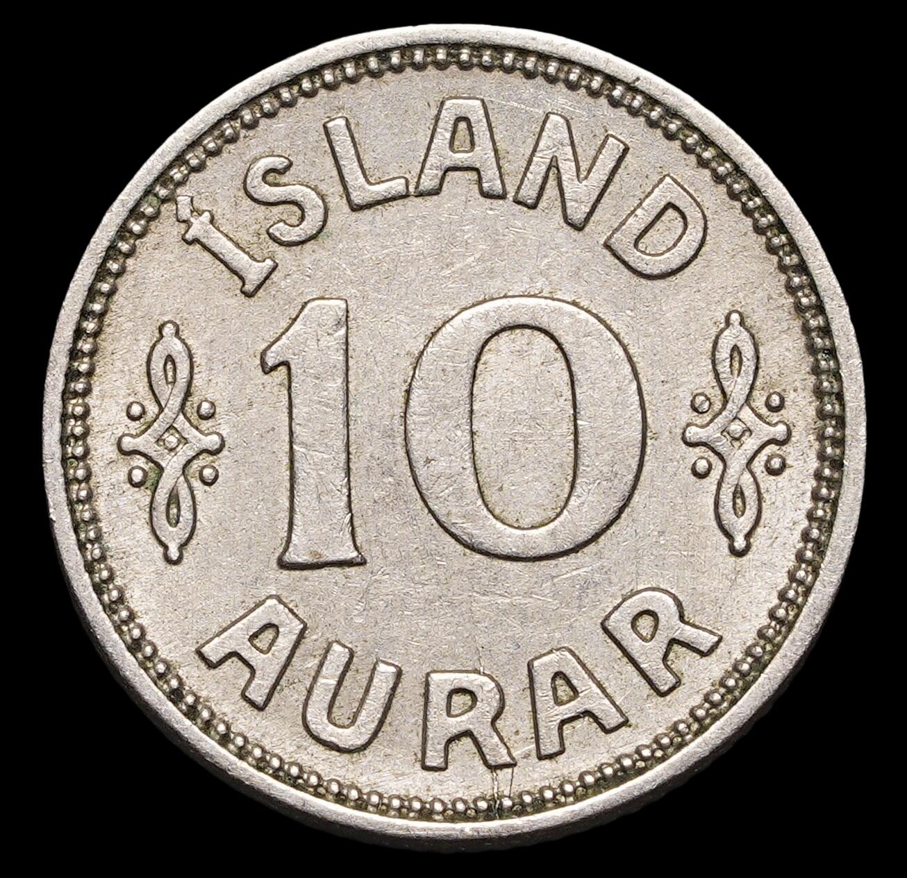 修遠堂世界钱币第四十一期 全场包邮 少见年份1929年冰岛10 10 AURAR