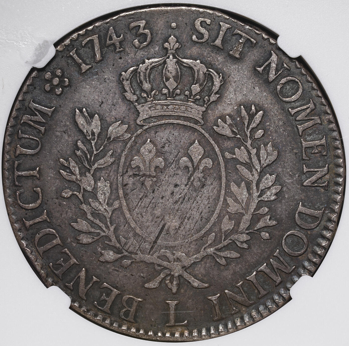 修遠堂世界钱币第四十一期 全场包邮 NGC VF35 1743年法国1埃居大银币 路易十五 L厂铭