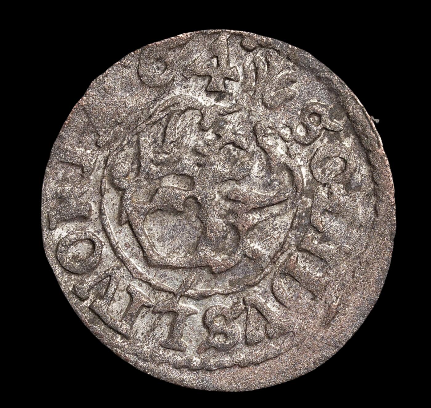 修遠堂世界钱币第四十一期 全场包邮 1664年瑞典卡尔十一世统治利沃尼亚时期1Solidus打制币 0.64g