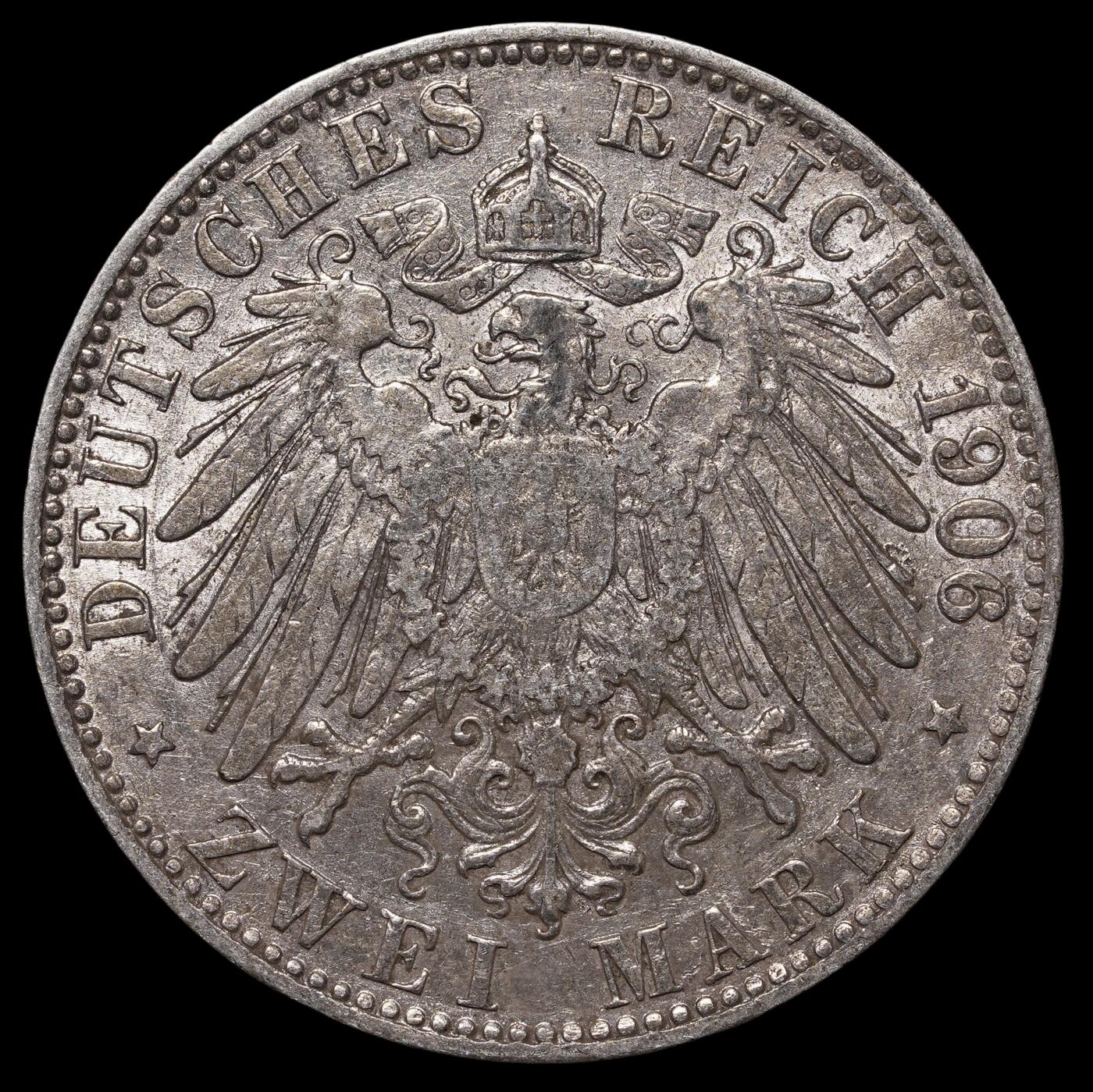 修遠堂世界钱币第四十一期 全场包邮 1906年汉堡2马克银币