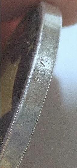 英国1916年乔治五世银币 珐琅彩镀金高浮雕精制银币章吊坠 33MM