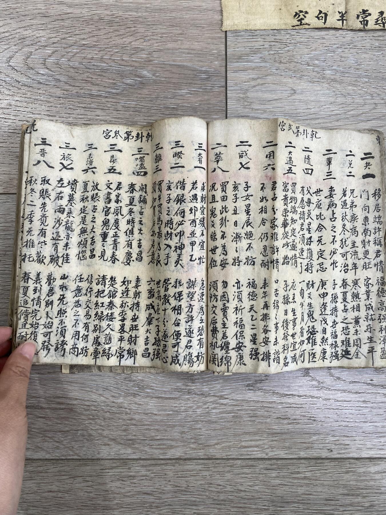 手抄本《八门八卦遁甲神数》附金钱课书，共94页，品相如图，1800包快递