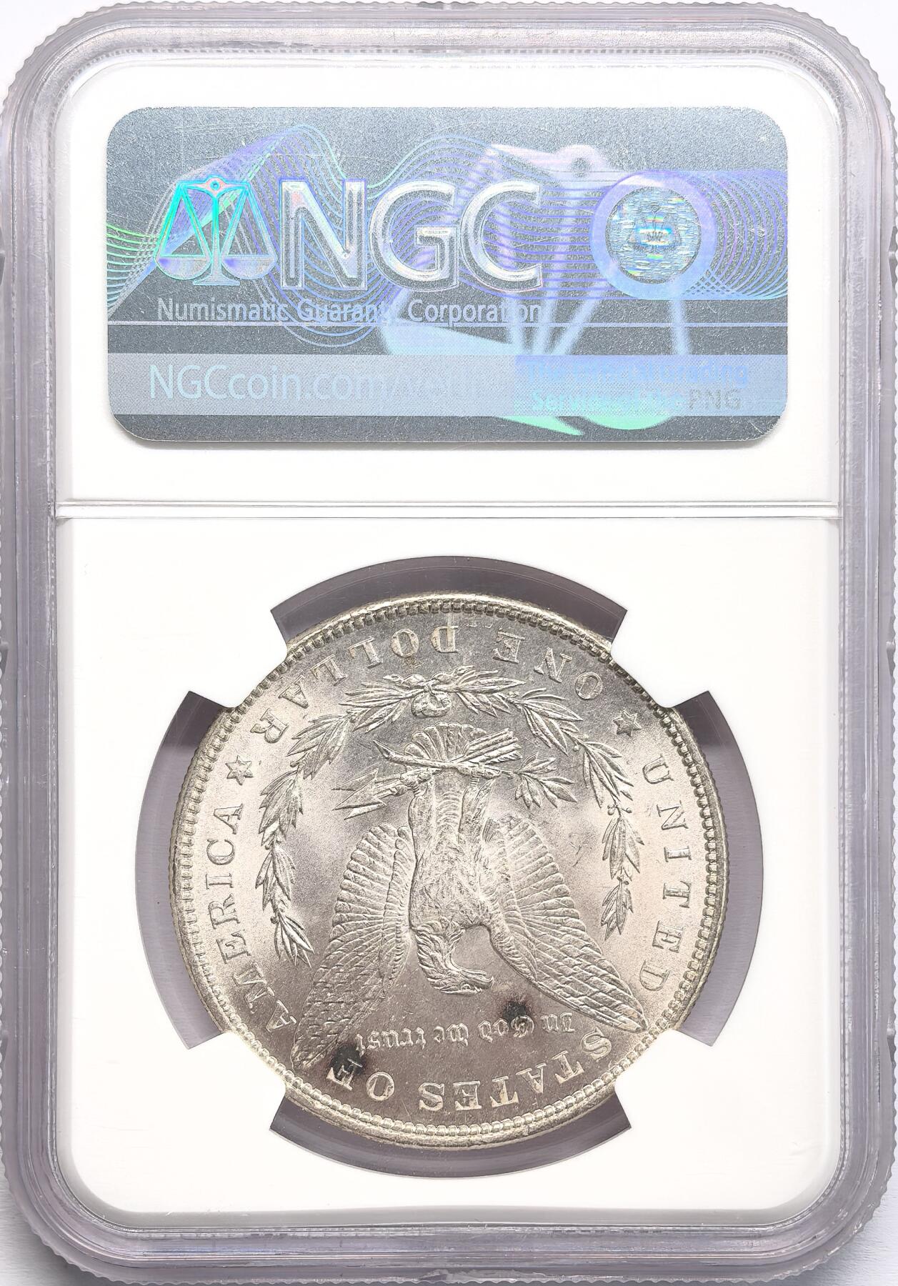 凡希社世界钱币第二百八十五期（秋季大拍②） 1887美国摩根壹元NGC-MS64，霜面车轮转光。