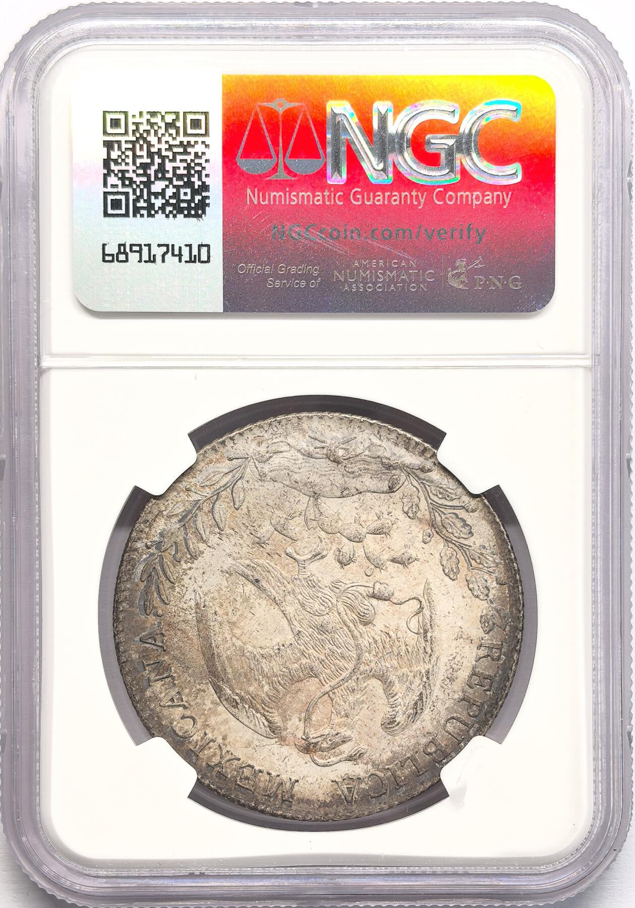 凡希社世界钱币第二百八十五期（秋季大拍②） 1897ZS墨西哥花边鹰洋NGC-MS61，包浆味道赞！