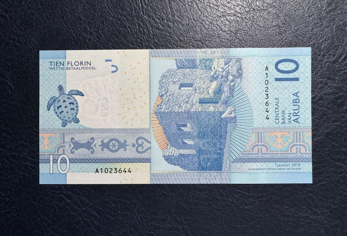 收藏联盟Quantum Auction 第380期拍卖  阿鲁巴2019年10弗洛林首发A冠 品相全新UNC