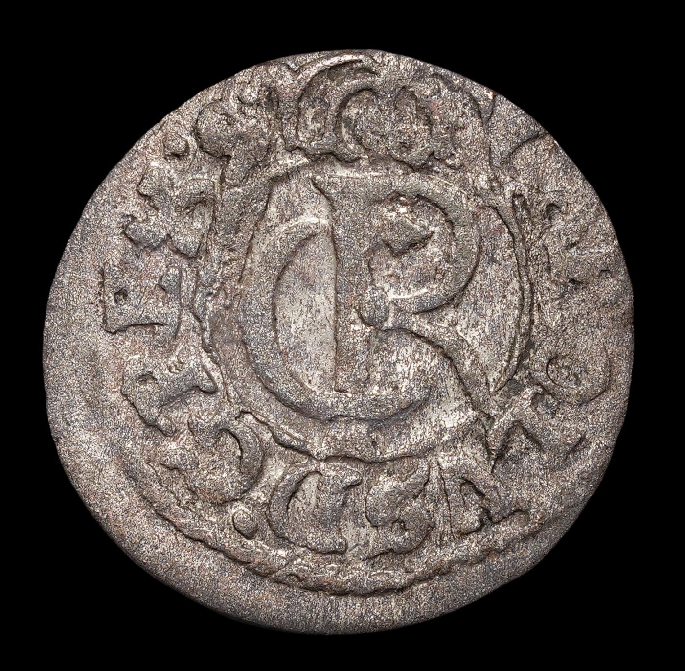 修遠堂世界钱币第四十一期 全场包邮 1664年瑞典卡尔十一世统治利沃尼亚时期1Solidus打制币 0.64g