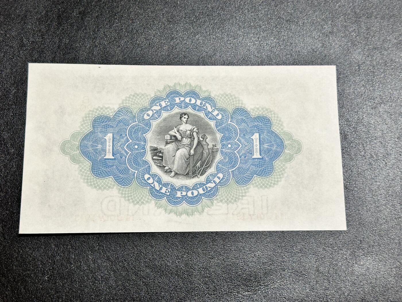 《外钞收藏家》第四百二十一期 1943年北爱尔兰1镑  UNC- 品相如图
