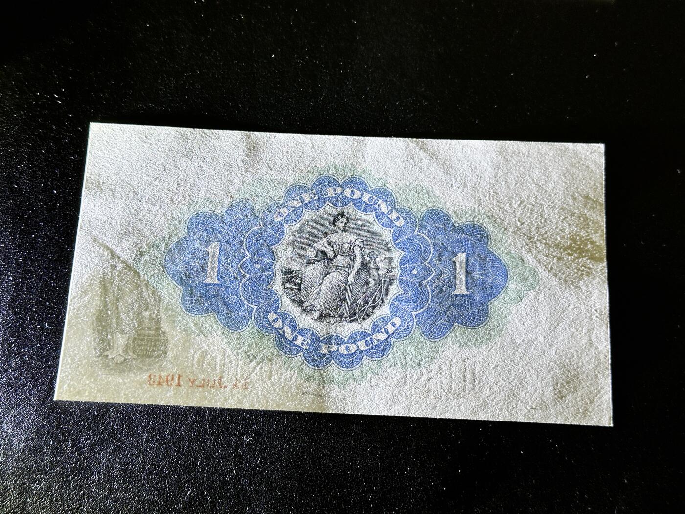 《外钞收藏家》第四百二十一期 1943年北爱尔兰1镑  UNC- 品相如图
