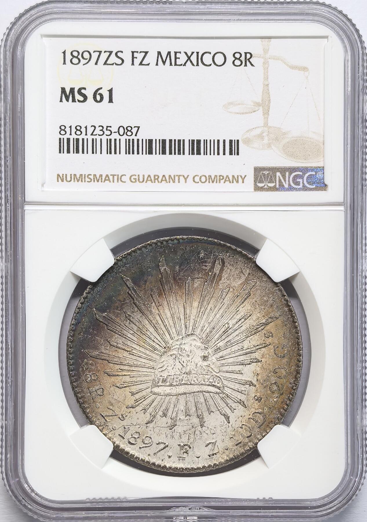 凡希社世界钱币第二百八十五期（秋季大拍②） 1897ZS墨西哥花边鹰洋NGC-MS61