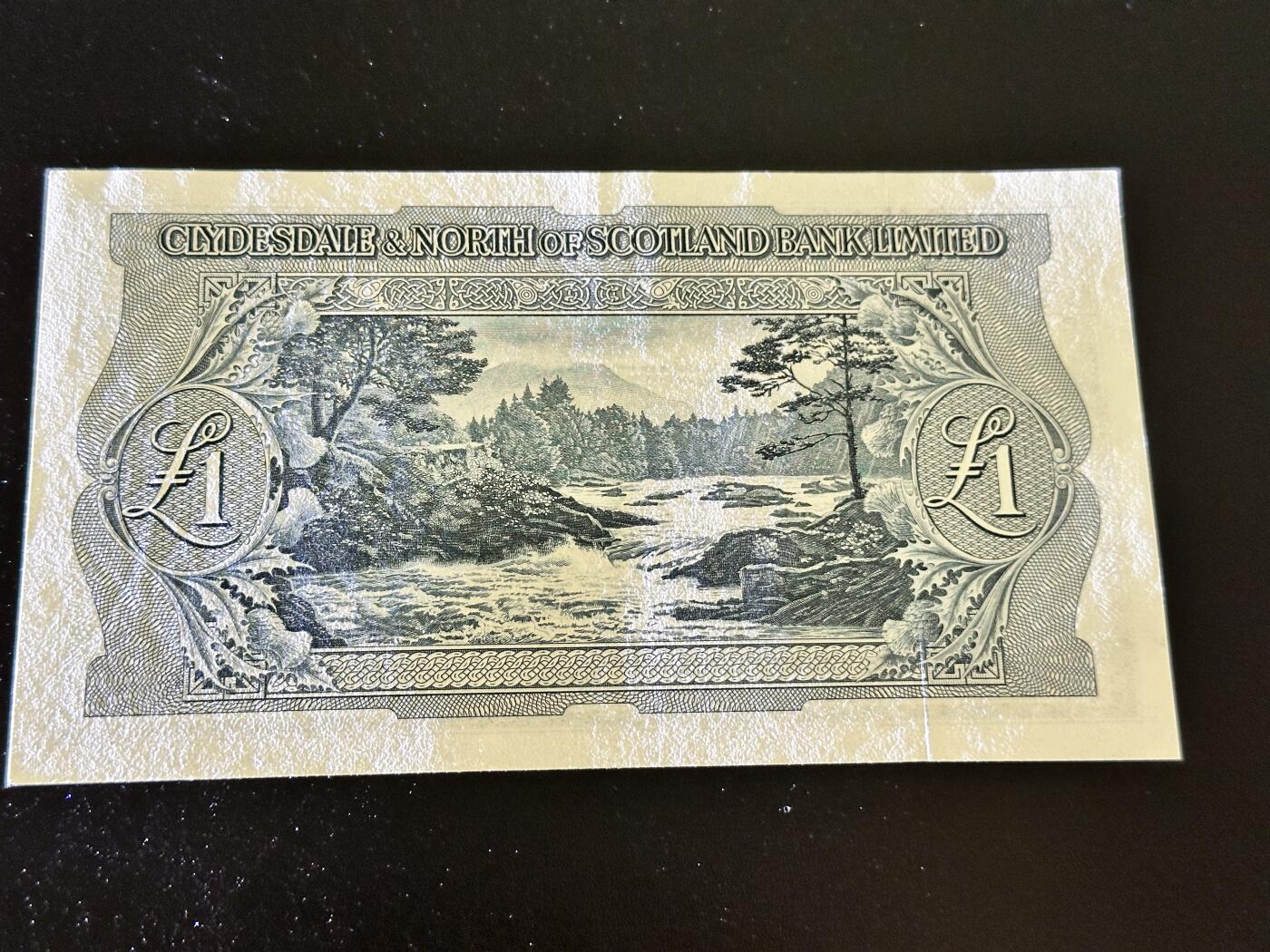 《外钞收藏家》第四百二十一期 1958年苏格兰1镑  UNC-