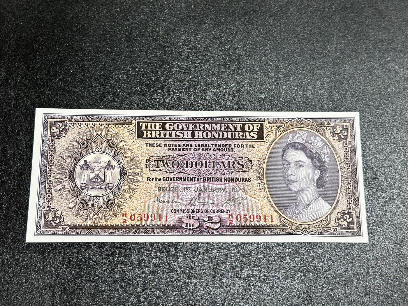 《外钞收藏家》第四百二十一期 1973年英属洪都拉斯2刀 全新UNC 无47