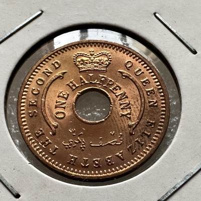 🌹外币初藏🌹🐯第80场 国庆优品纸夹币专场  - 英属尼日利亚1959年1/2分