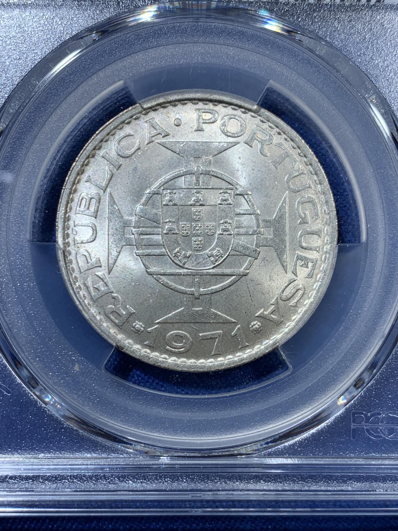 《竞宝斋》第313场 周日，周一 2场连拍 （全场包邮） PCGS MS65 高分！ 1971 澳门 五圆银币 热门品种 好品少见