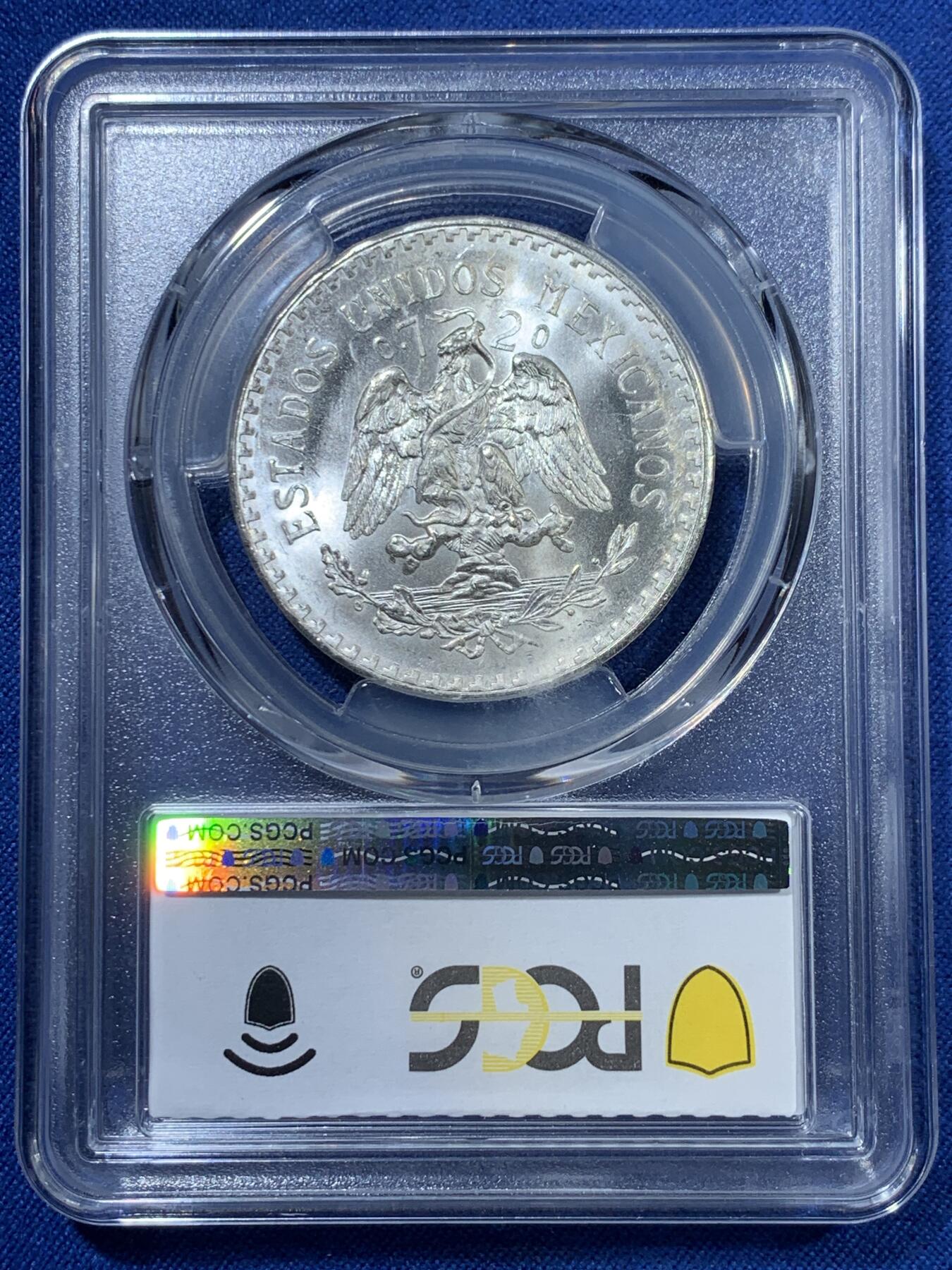 《竞宝斋》第313场 周日，周一 2场连拍 （全场包邮） PCGS MS66 墨西哥1944年1比索银币 小鹰洋 高分好品