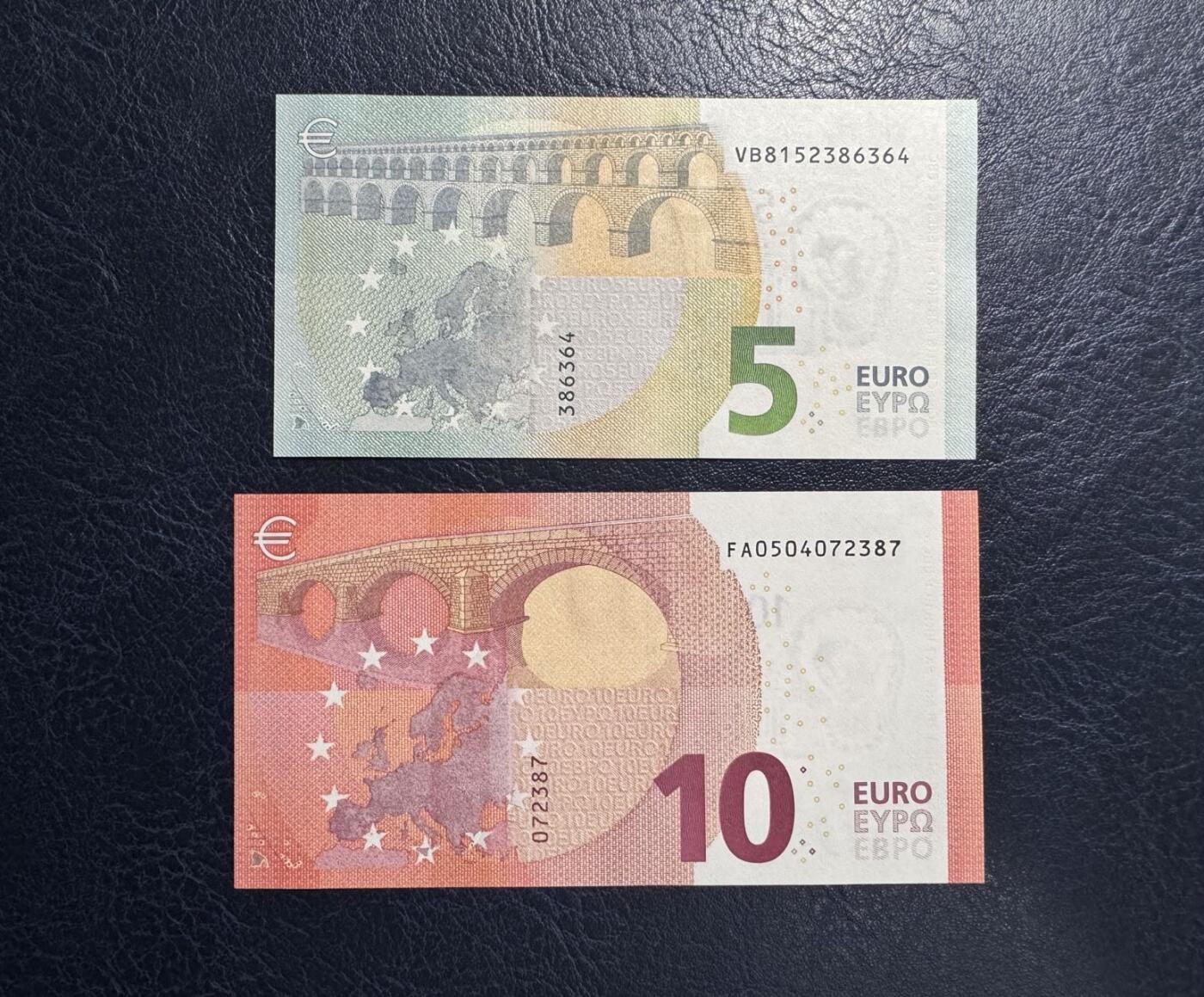 收藏联盟Quantum Auction 第380期拍卖  欧盟国家2013-14年5和10欧元 品相全新UNC