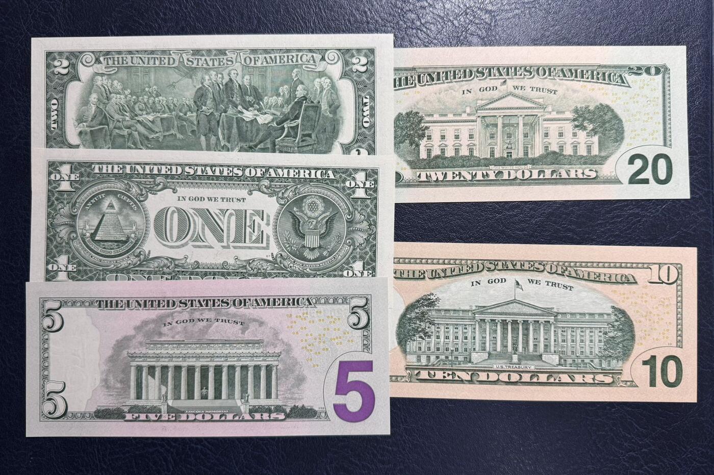 收藏联盟Quantum Auction 第380期拍卖  美联储2013-17年1到20美元 品相全新UNC