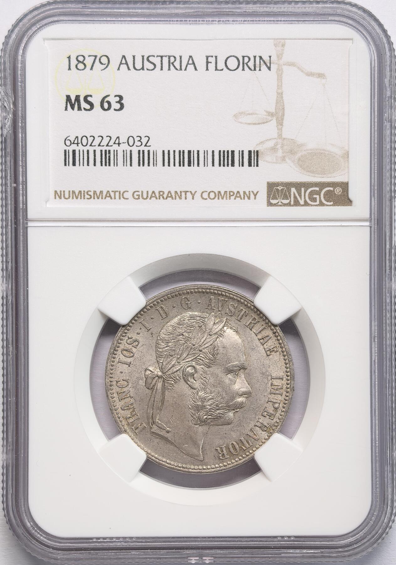 FXS世界钱币微拍第二百八十七期 1879奥地利佛罗林NGC-MS63
