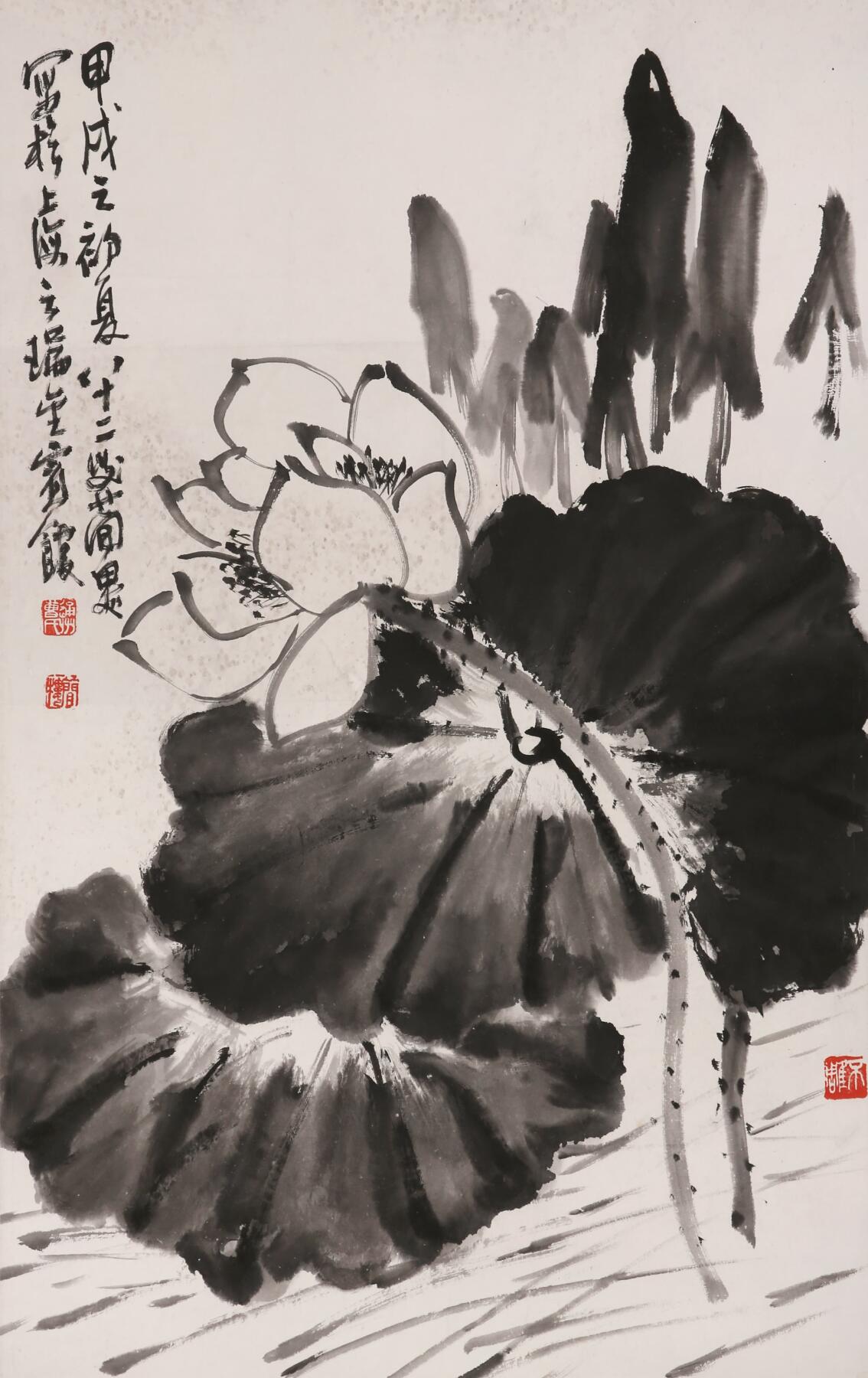 合拍寒食雅集-中国书画 曹简楼 荷花 68×43cm