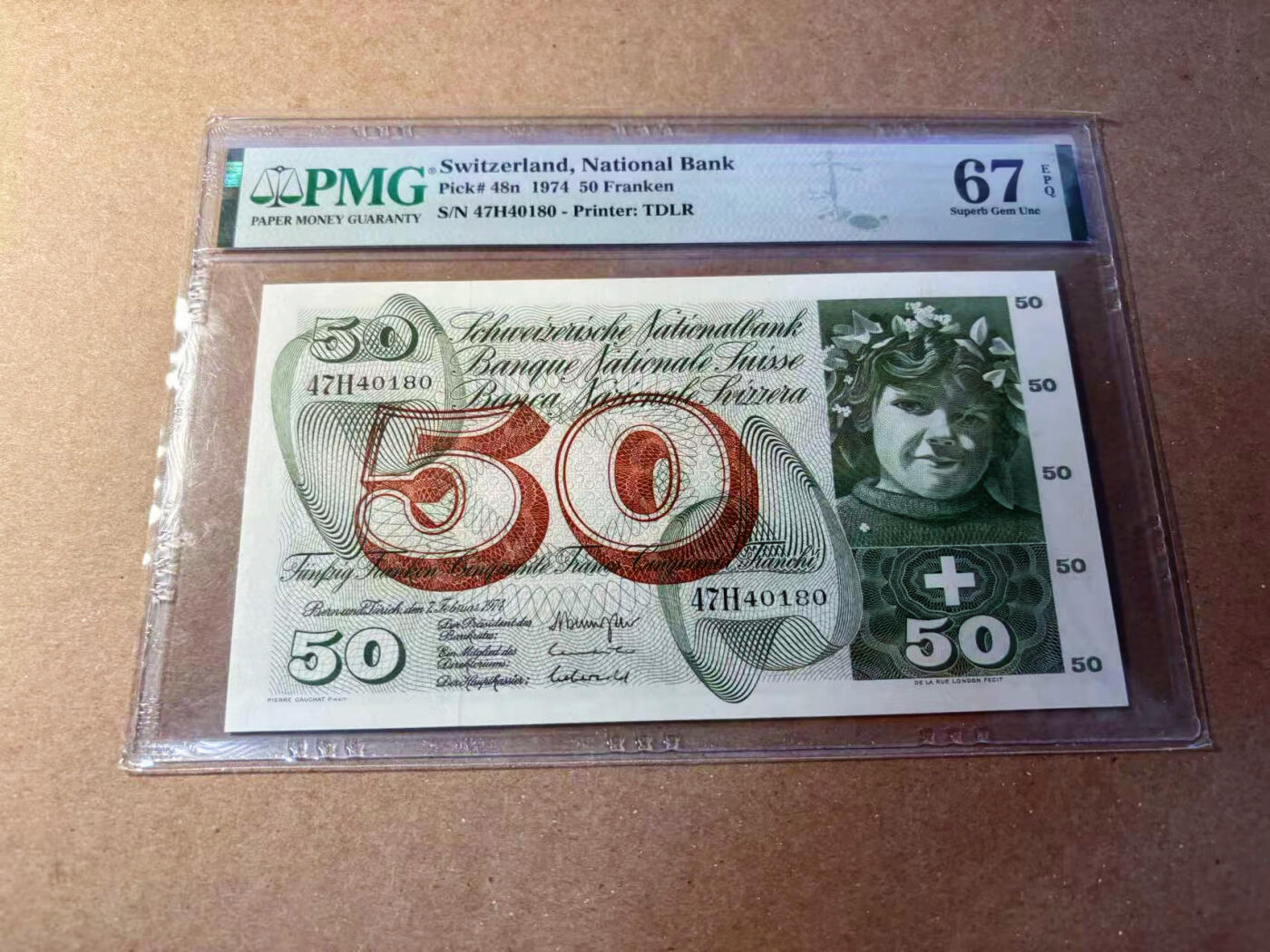 フィジー 1974年 20ドル 見本 P-75s7 PMG Pay UNC66
