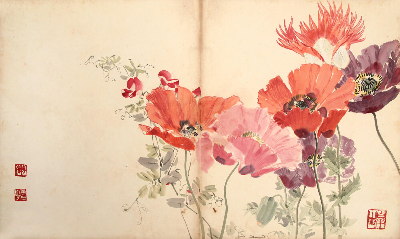 合拍寒食雅集-中国书画 萧淑芳 花卉 30×49cm