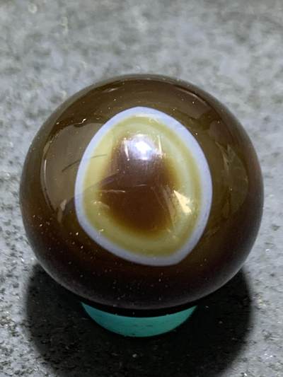 精美天眼高玉化缠丝玛瑙2.1圆珠一颗， - 精美天眼高玉化缠丝玛瑙2.1圆珠一颗，