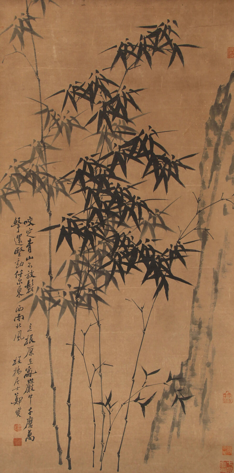 合拍寒食雅集-中国书画 郑板桥 竹石图 136×68cm