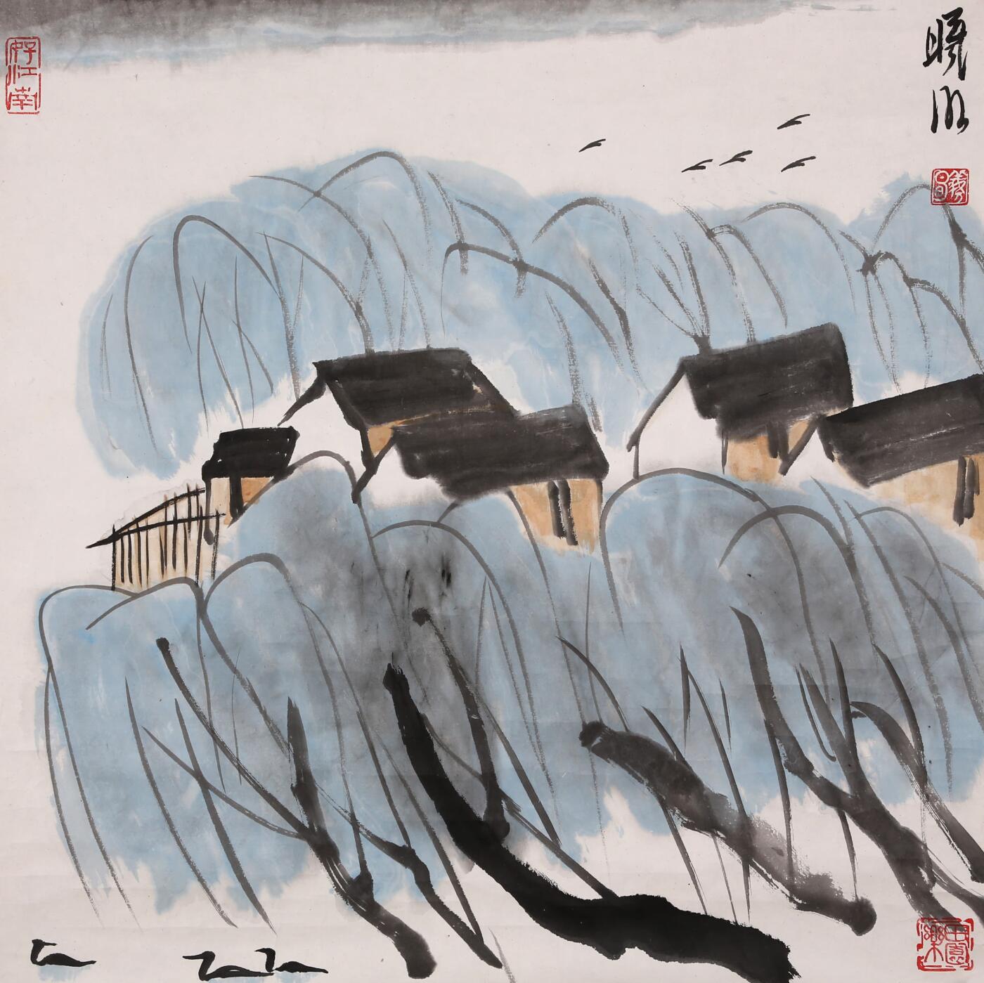 合拍寒食雅集-中国书画 林曦明 山水 67×66cm