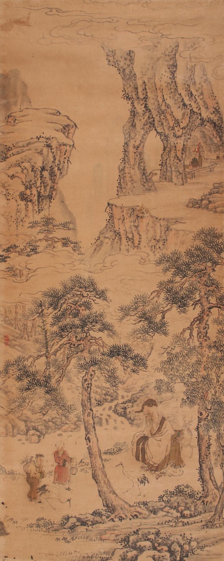 合拍寒食雅集-中国书画 佚名 人物故事 134×53cm