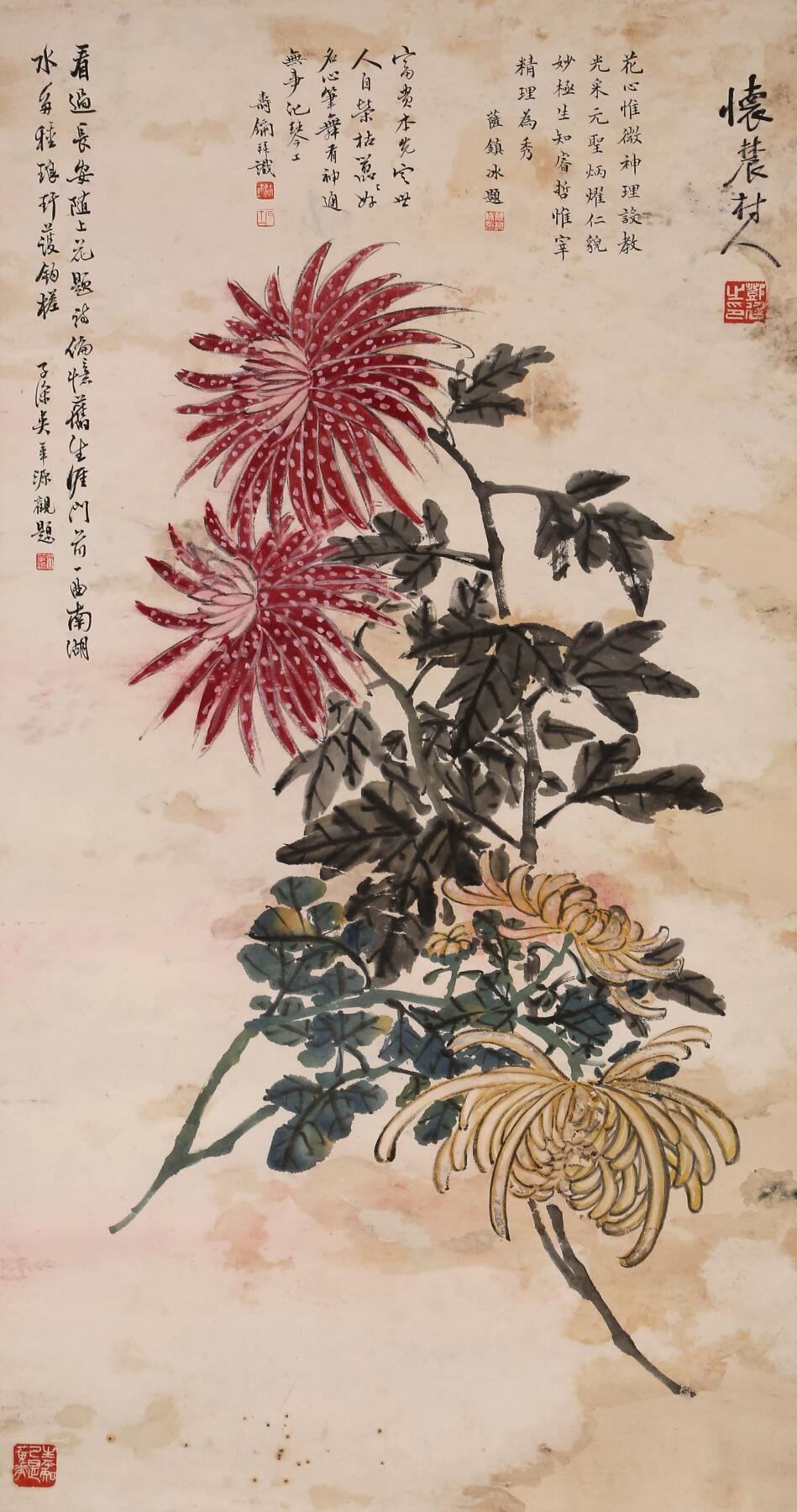 合拍寒食雅集-中国书画 邓怀农 花卉 85×45cm