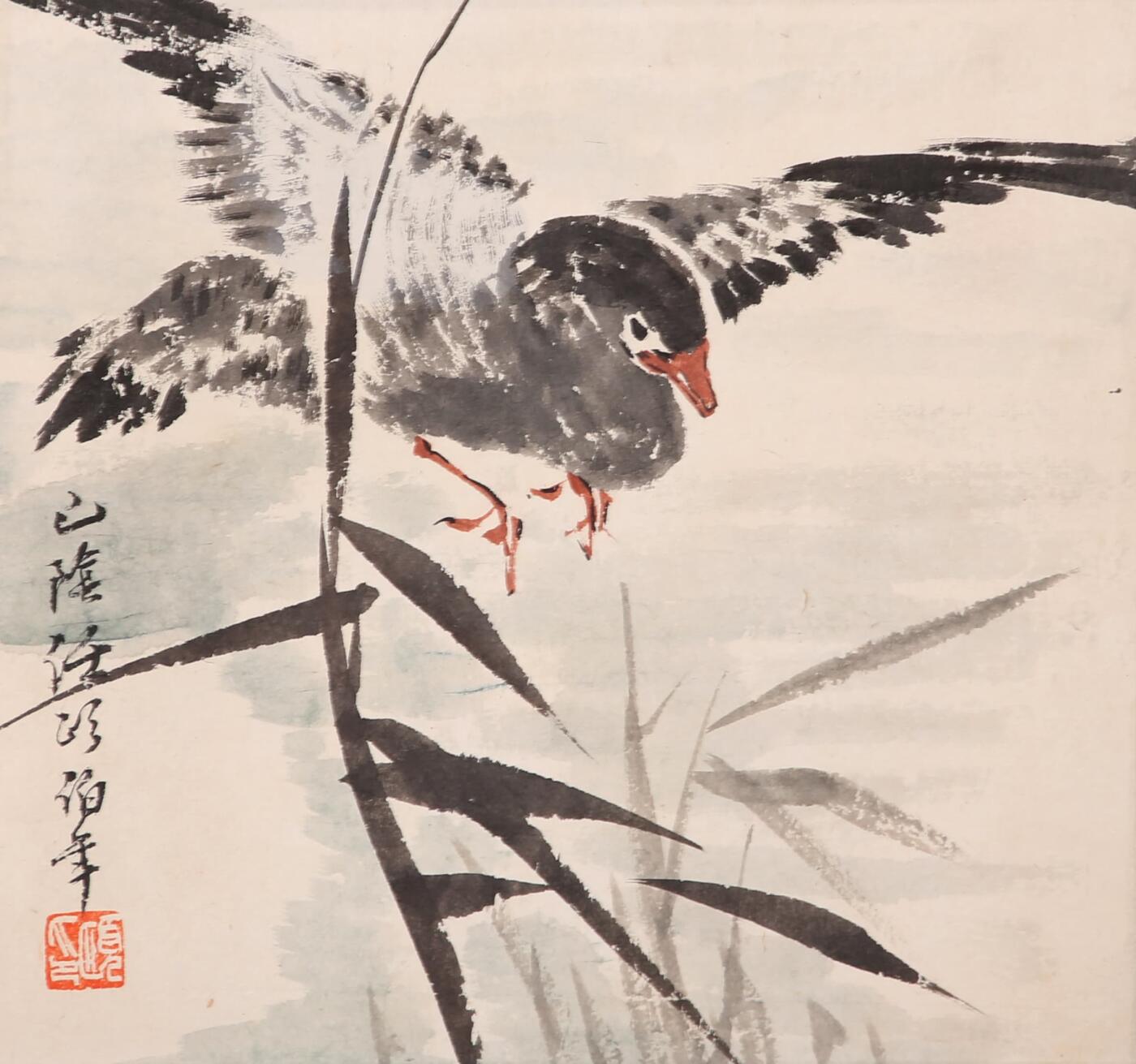 合拍寒食雅集-中国书画 任伯年 芦雁 34×25cm