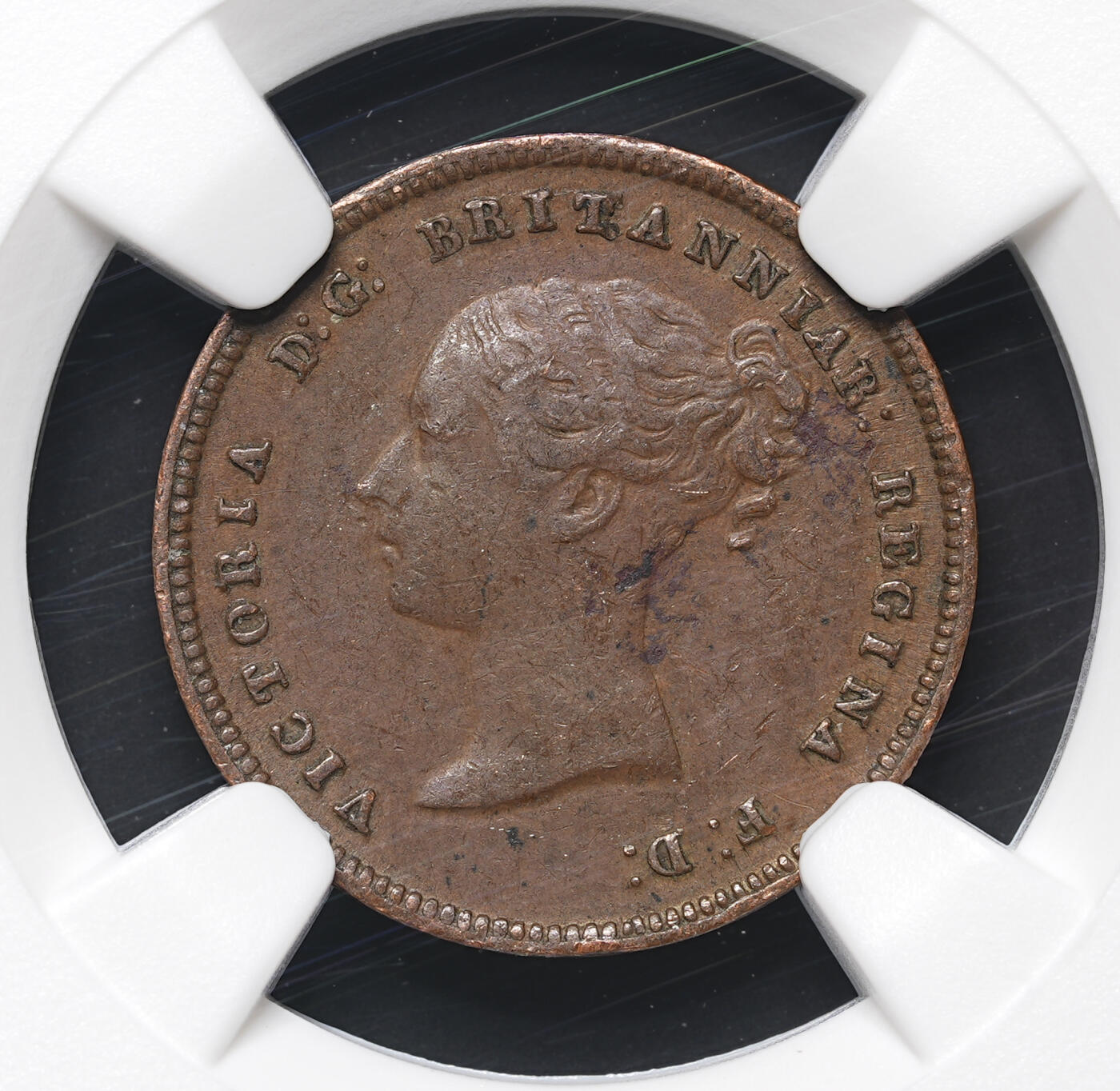 修遠堂世界钱币第四十二期 全场包邮 NGC XF45BN 1844年英国1/2法新铜币