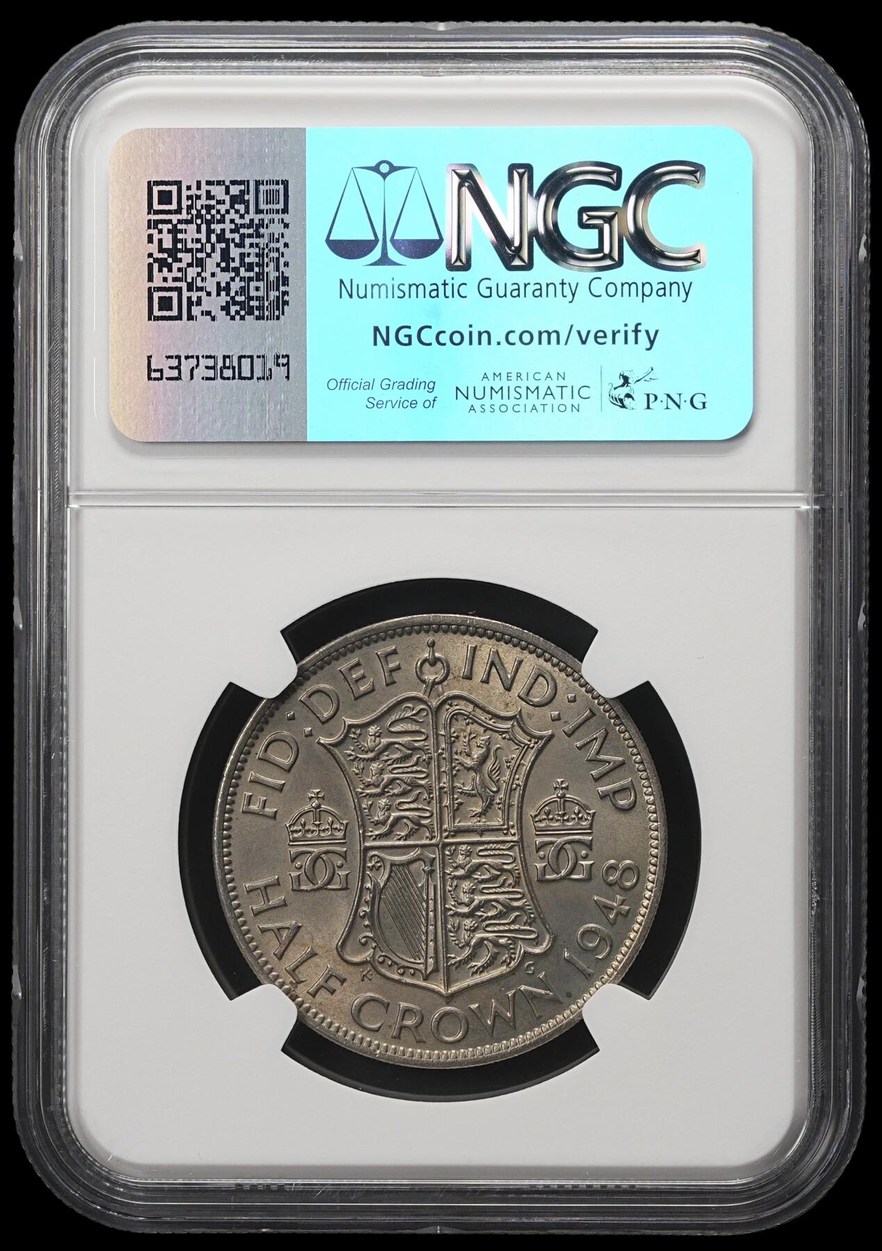 修遠堂世界钱币第四十二期 全场包邮 NGC MS63 1948年英国1/2克朗
