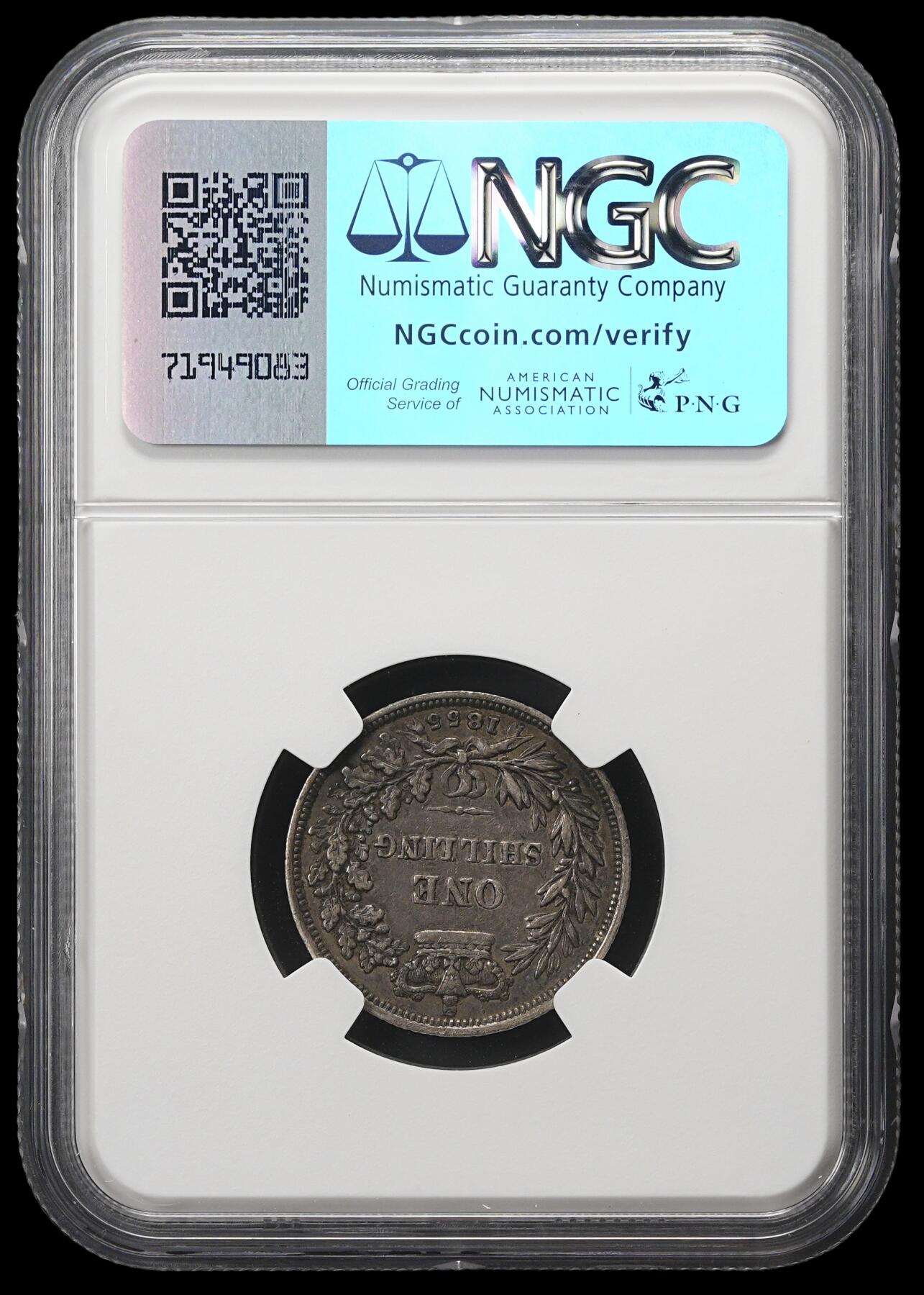 修遠堂世界钱币第四十二期 全场包邮 NGC VF35 1855年英国1先令银币 老包浆