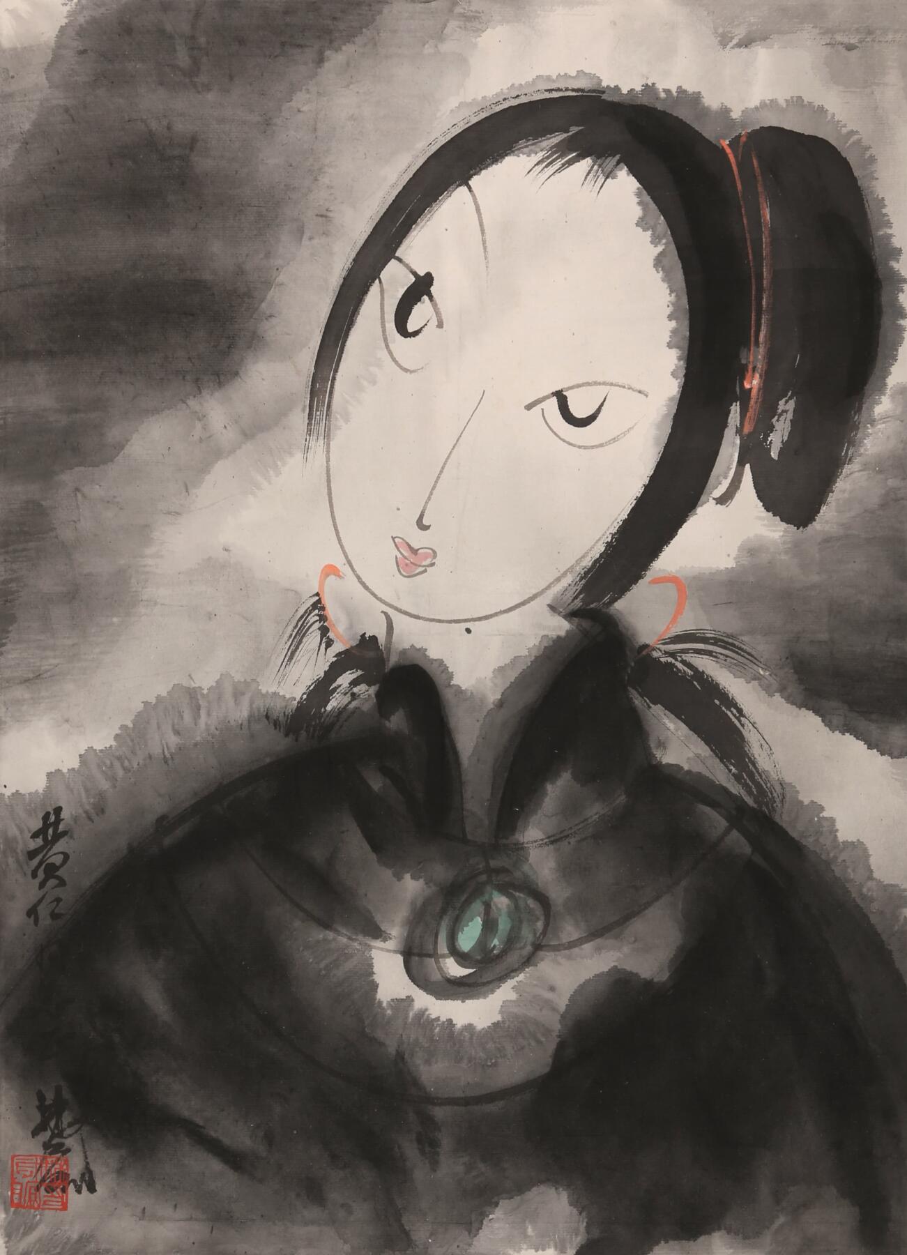 合拍寒食雅集-中国书画 林风眠 人物 50×36cm