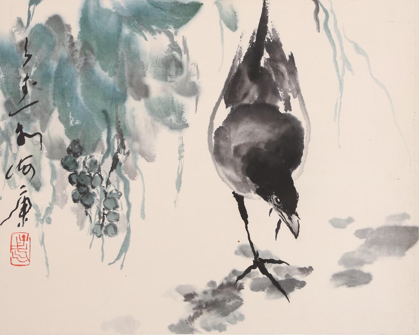 合拍寒食雅集-中国书画 王子武 喜鹊 33×41cm