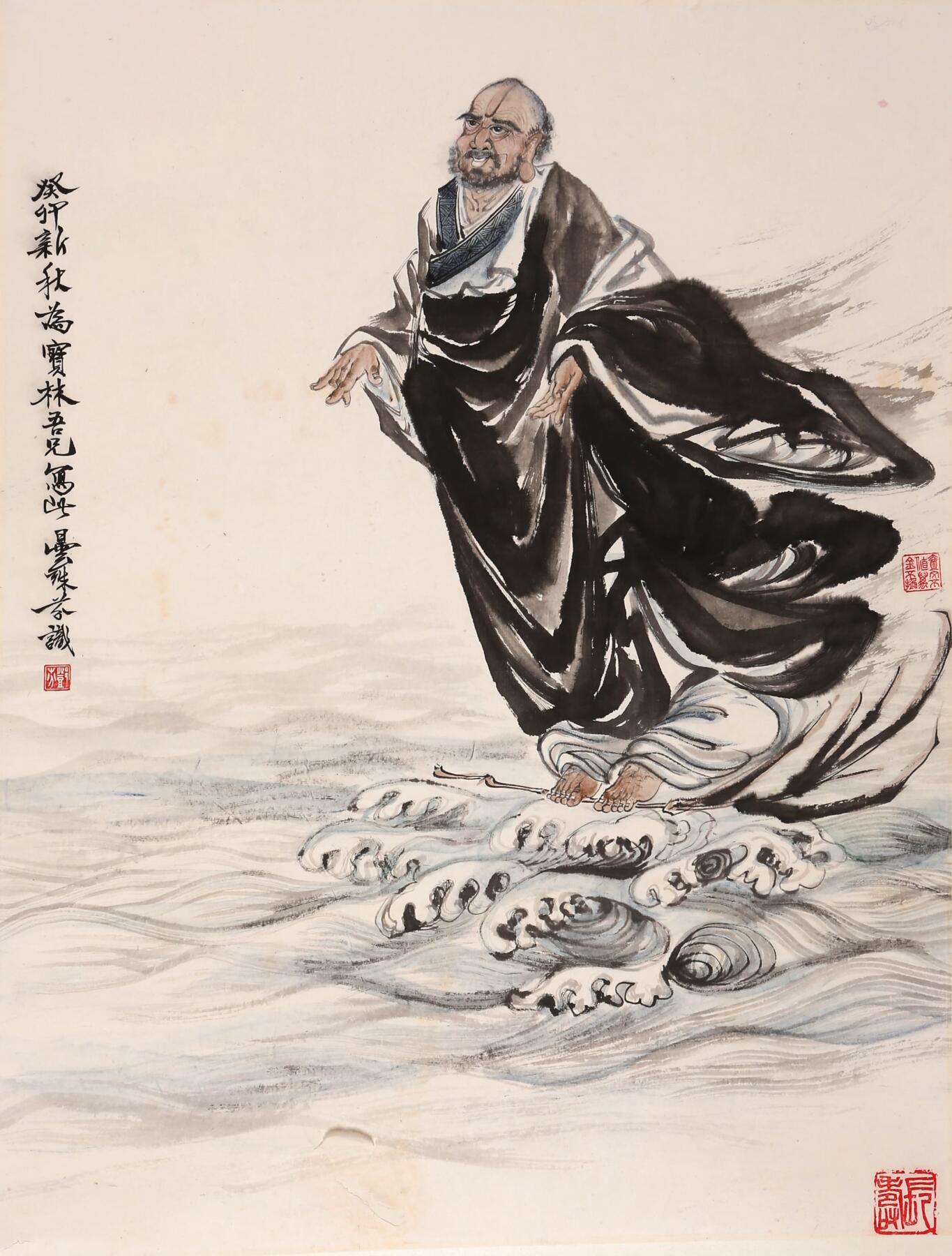 合拍寒食雅集-中国书画 邓芬 罗汉 66×49cm