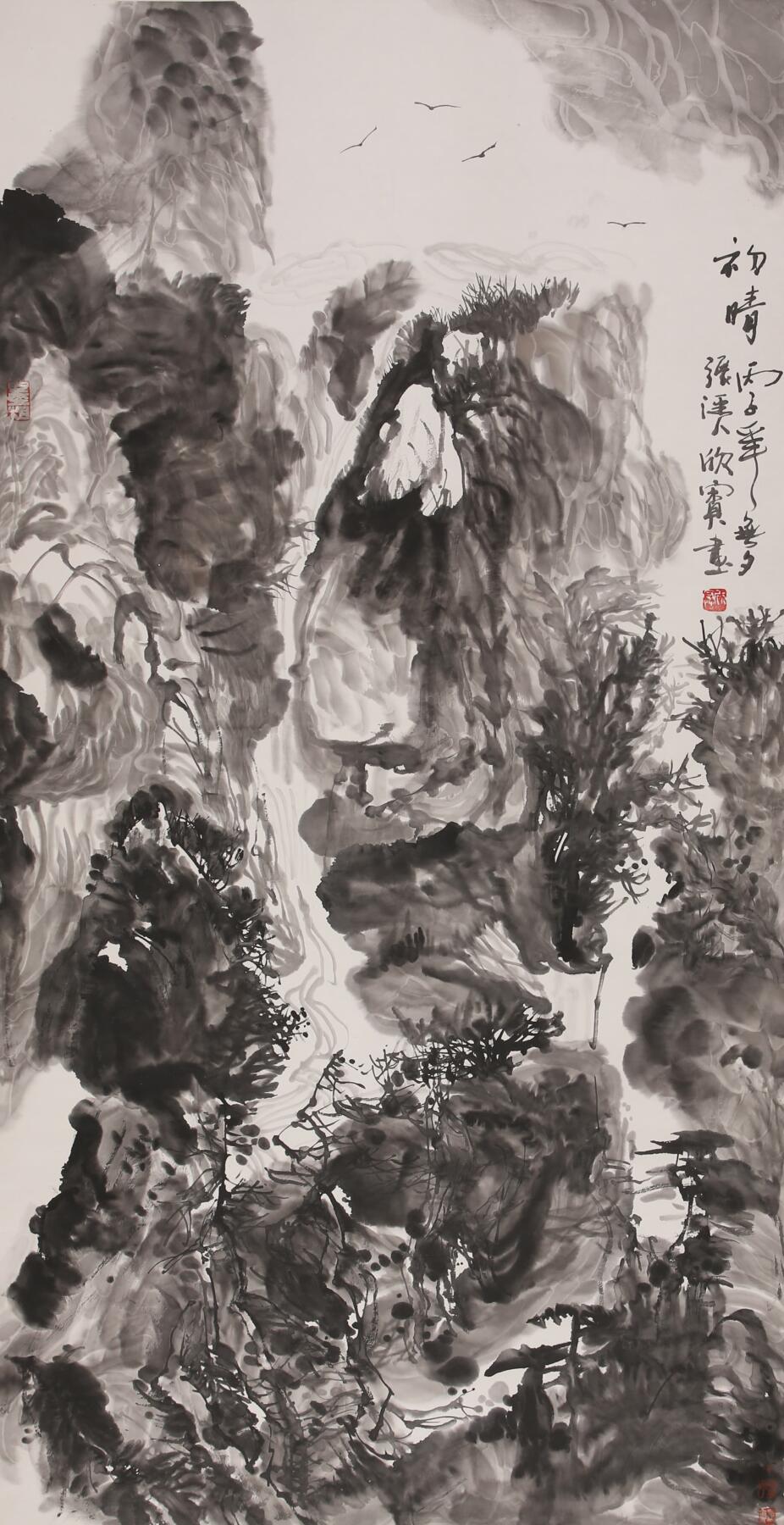 合拍寒食雅集-中国书画 董欣宾 初晴 138×68cm