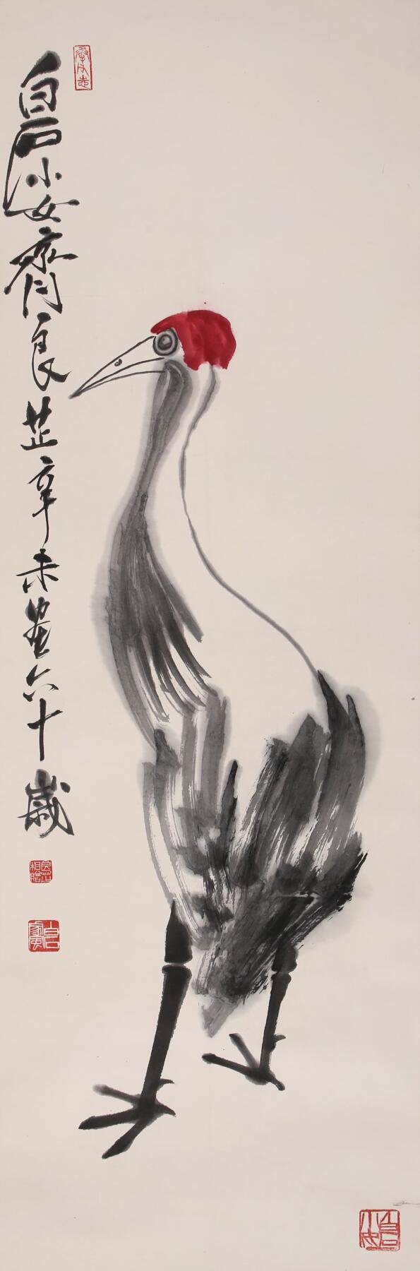 合拍寒食雅集-中国书画 齐良芷 仙鹤 122×40cm